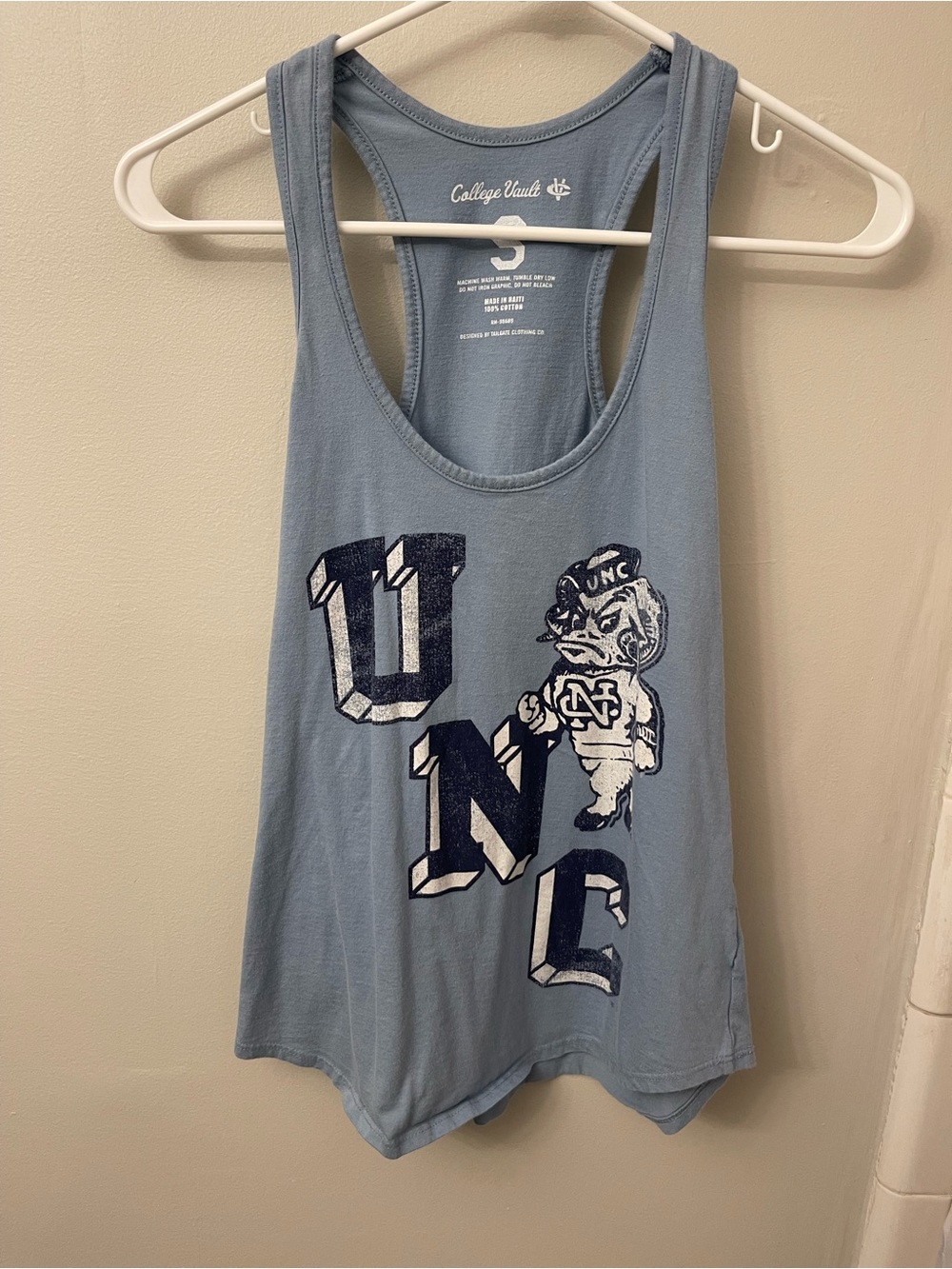 College Vault UNC Light Blue Racerback Tank - Picture 2 of 3